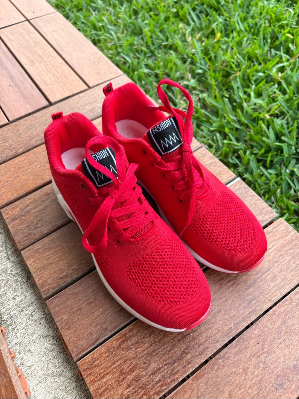Fashion Red Women's Athletic Sneakers